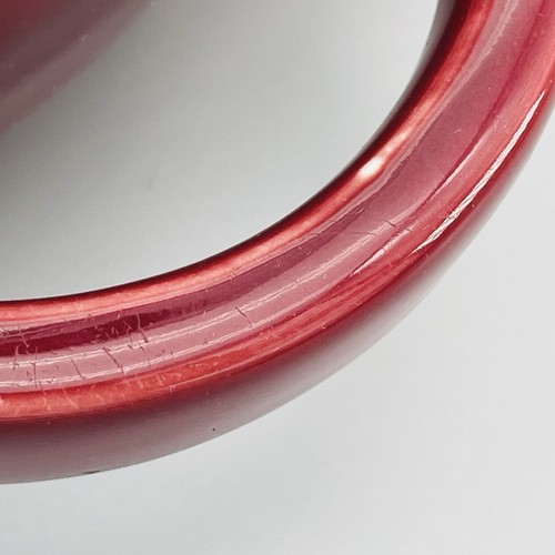 VTG Art Deco Disk Pitcher Burgundy Red Coorsite No. 992 Mid Century USA Ice Lip - Picture 13 of 21