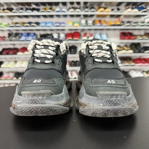 Balenciaga Triple S Clear Sole Black 541624 W09O1 1000 Men’s Size 40 US 7 - Picture 3 of 9