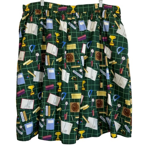 ModCloth Head of the Class Teacher School University Skirt Green Size 1X - Picture 1 of 12