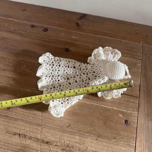 Crochet Angel Christmas Tree Topper White Handmade Xmax Doily Doillie - Picture 7 of 23