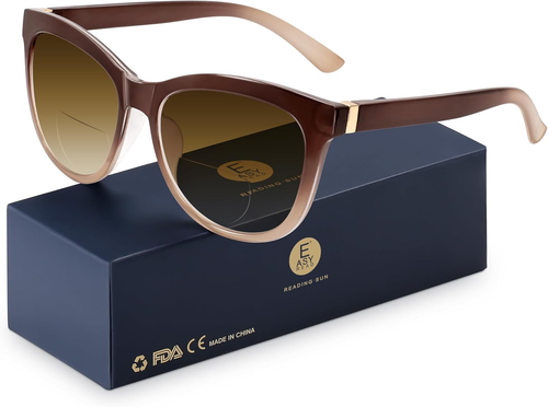 Bifocal Reading Sunglasses for Women,Fashion Sun Readers UV400 Protection(Magnif - Picture 10 of 12