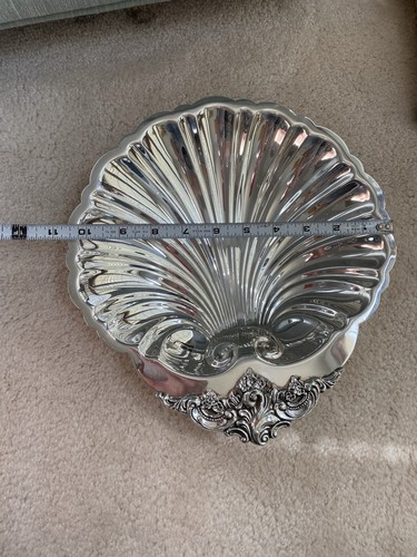 Vintage Baroque By Wallace Clam Shell Shaped Silver vegetable dish - Picture 7 of 12