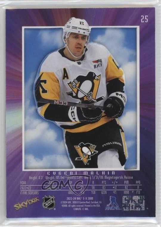 2023-24 Skybox E-X 2000 All-Access Credentials Evgeni Malkin #25 - Image 2 of 2