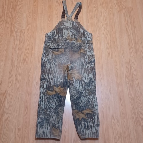 Vtg Duxbak Realtree Camo Insulated Bib Overalls Mens Large 38-40" Waist Hunting - Picture 3 of 5