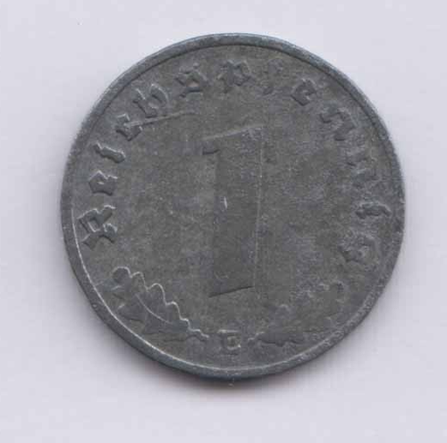 DEUTSCHLAND DEUTSCHLAND 1 Pfennig 1942E, sehr schöne Erhaltung (AI191)