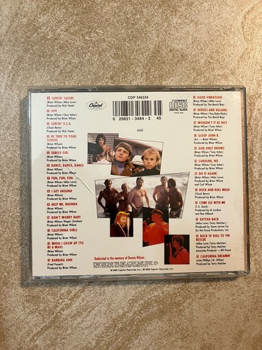 The Beach Boys Made In U.S.A. CD Capitol CDP 546324 Brian Wilson OOP - Picture 3 of 3