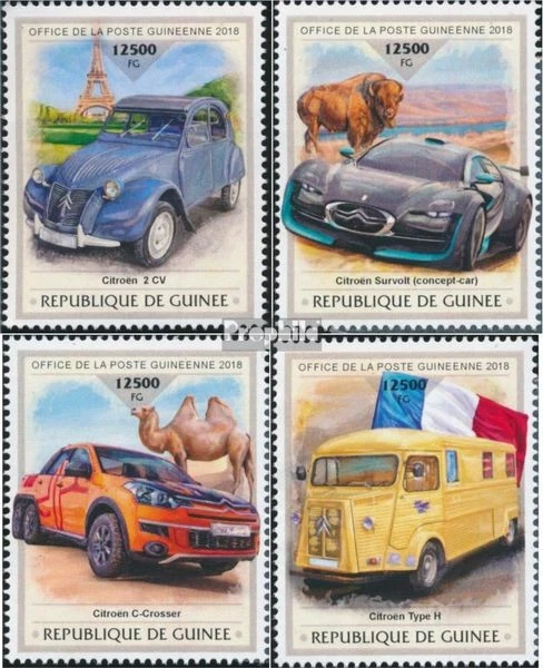 Briefmarken Guinea 2018 Mi 13275-13278 (kompl. Ausgabe) postfrisch André Citroën - Bild 1 von 1