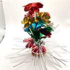 Retro christmas decoration foil floral table display Atomic design made in Japan