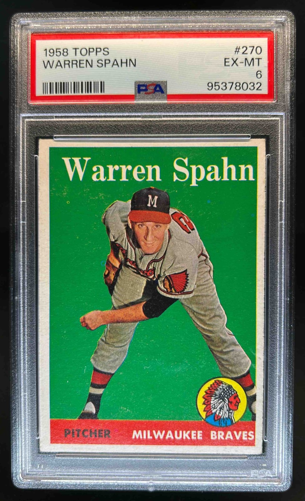 1958 Topps Warren Spahn #270 PSA 6