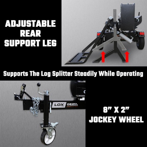 50 Ton Log Splitter W/ Hydraulic Lifting Table Firewood Axe Cutter Petrol Engine - Picture 9 of 12