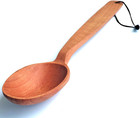 ECOSALL 14" Large Wooden Spoon with a Deep Scoop. Heavy Duty Big Non-Stick Cooki