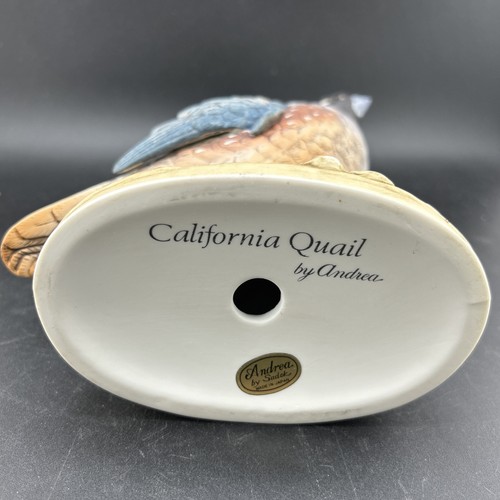 Vintage California Quail Bird Figurine Andrea By Sadek - Picture 5 of 7