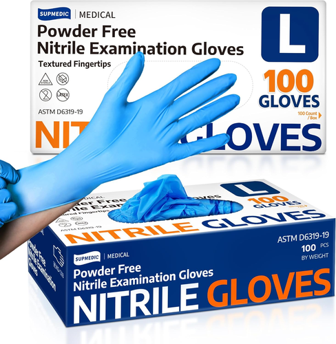 Guantes de examen de nitrilo, guante desechable seguro para alimentos sin polvo sin látex 100 unidades - Imagen 13 de 15