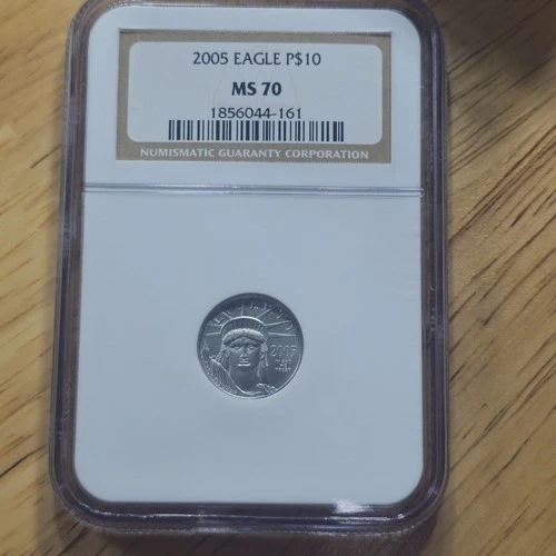 PLATINUM 2005 P$10 American PLATINUM Eagle 1/10 Oz MS70 NGC 🔥🔥🔥🔥🔥