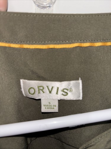 ORVIS Womens Olive Pack &Go Button Down Dress w/pockets & drawstring . Size S - Picture 3 of 5