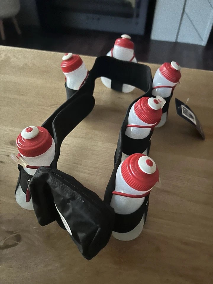 Cinturón de combustible de hidratación talla L, 6 botellas de agua - senderismo, ciclismo, correr nuevo con etiquetas Foto 3 de 4