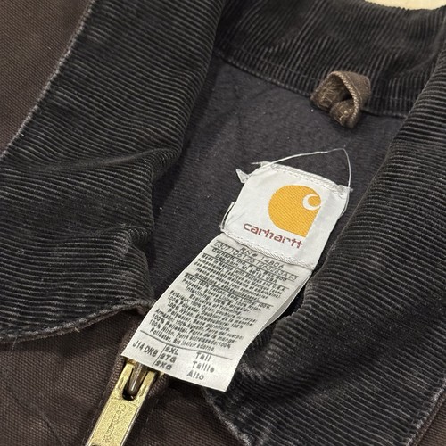 Carhartt J14 DKB Santa Fe Jacket Mens 2XL TALL Dark Brown Faded Distressed - Picture 3 of 8