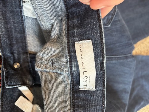 Loft Flare dunkelblau Denim Jeans Größe 12 oder 31  - Bild 6 von 11
