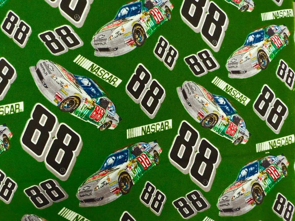 NASCAR Fabric, Dale Earnhardt Jr 2012, 100% Cotton Racing #88 Race Car 2.6 Yards - Image 2 of 3