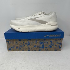 Brooks Ghost Max White Running Shoes Sneakers Men's Size 12D