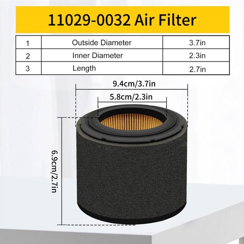 6* Air Filter For Kawasaki FJ180V AS30, FJ180V AS31 Replace For 11029-0019 - Picture 11 of 17