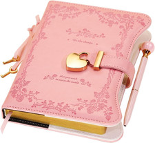 Diary with Lock and Keys for Girls Gift Ideas, 360 Gold Edged Pages Journal for