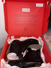 Hunter Original Kids Chelsea Gloss Black Waterproof Boots US 4B/5G UK 3 EU 36