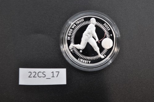 Moneda de 22CS marca privada dólar de plata prueba 2022 de béisbol ligas negras #17 - leer - Imagen 2 de 4