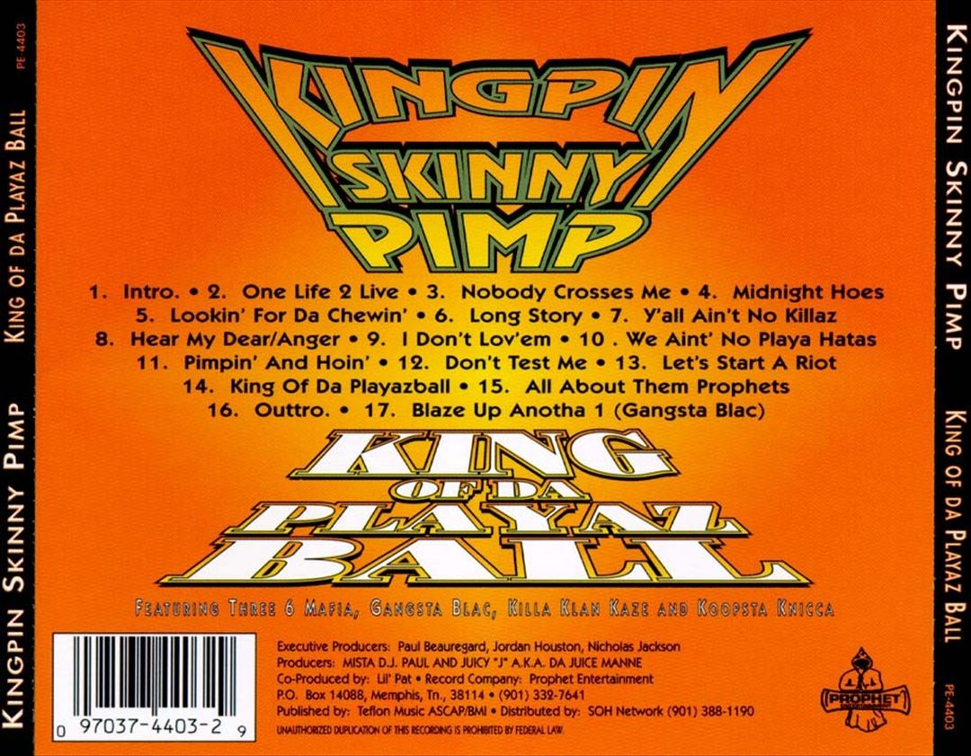 KINGPIN SKINNY PIMP - KING OF DA PLAYAZ BALL NEW CD