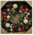 CG Hunter Holiday 30inch Wreath Decorated with Pine Cones Ornament and Greenery