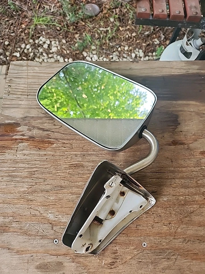 Chevrolet Van Vandura 1978 espejo retrovisor lateral OEM G10 G20 años 80 90 acero inoxidable Foto 3 de 3