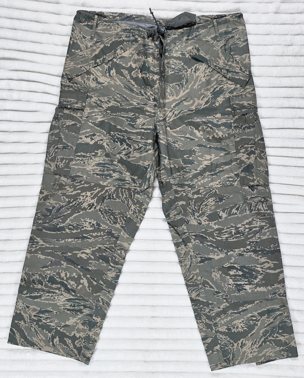 Military Rain Pants Mens Large Green Tiger Stripe APECS Waterproof Barrier Wear