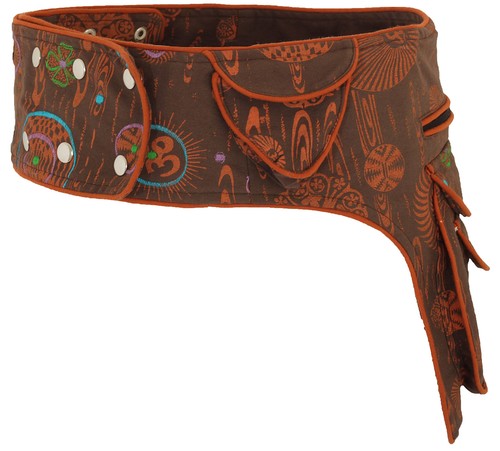 Gürteltasche mit Druckknöpfen, Hüfttasche Bauchtasche Goa Festival Tasche Nr. 20 - Bild 6 von 17