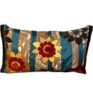 Pier 1 Decorative Accent Pillow Lumbar Flowers Paisley Zipper Rectangle 12 x 24