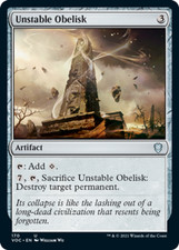 Unstable Obelisk - Commander: Innistrad: Crimson Vow #170 MTG Magic The Gatherin