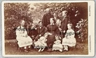 CDV WELSHPOOL ANDERSON GROUP ANTIQUE PHOTO FAMILY FASHION DRESS VICTORIAN
