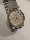 Vintage 1986 Timex Q Mens Watch Two Tone Runs New Battery