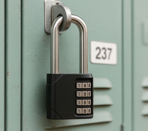 4 Digit Combination Padlock Heavy Duty Long Shackle Gym Locker Travel Luggage - Picture 10 of 13