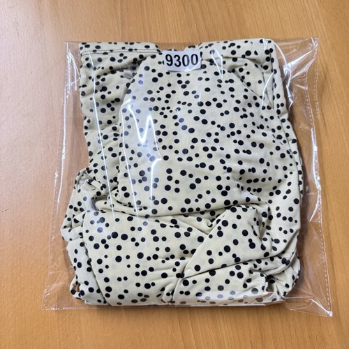 Olivia Mathews Dress Small Buttery Cream Prairie Cap Sleeve V-Neck Polka Dot - Picture 8 of 8