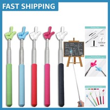 Retractable Classroom Pointer Finger Sticks - 5 Colorful Classroom Essentials