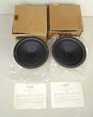 Calrad 22A42 Model FT-5 8-Ohm 5'' Flux Type 10,000 Gauss Speakers NOS Pair Boxed