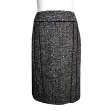 MaxMara Melange Grey Wool Blend Skirt 55 144719883