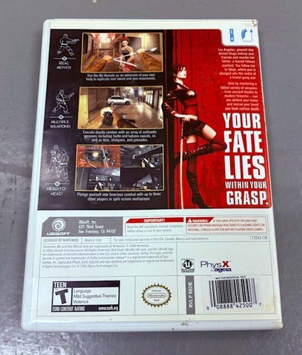 Red Steel Redsteel Nintendo Wii 2006 Ubisoft Videojuego Completo Probado en Caja Original - Imagen 3 de 3