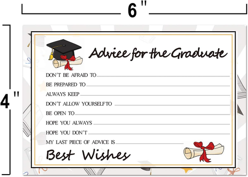 Graduation Wish Cards - 50Pcs High School or College Graduation Advice Cards Sup - Picture 3 of 12