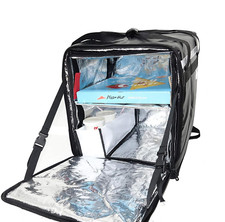 PK-76F: Large Doubledeck Insulated Pizza/Food Delivery Backpack, 16"X 15"X 18",