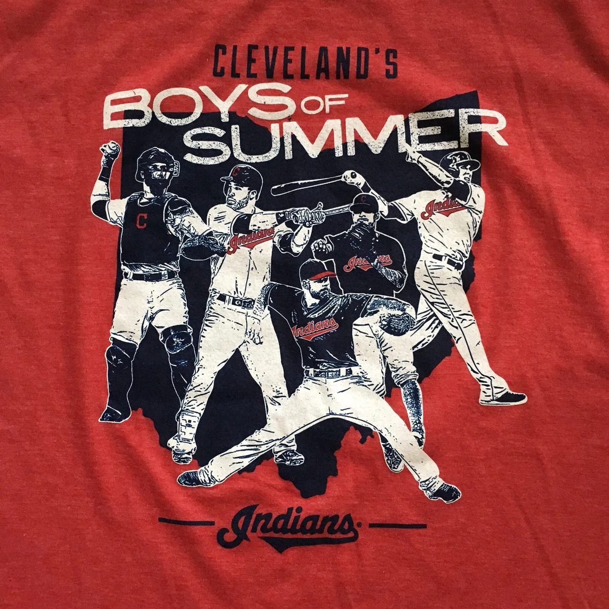 CLE Clothing Co Cleveland Indians BOYS OF SUMMER T Shirt Size L