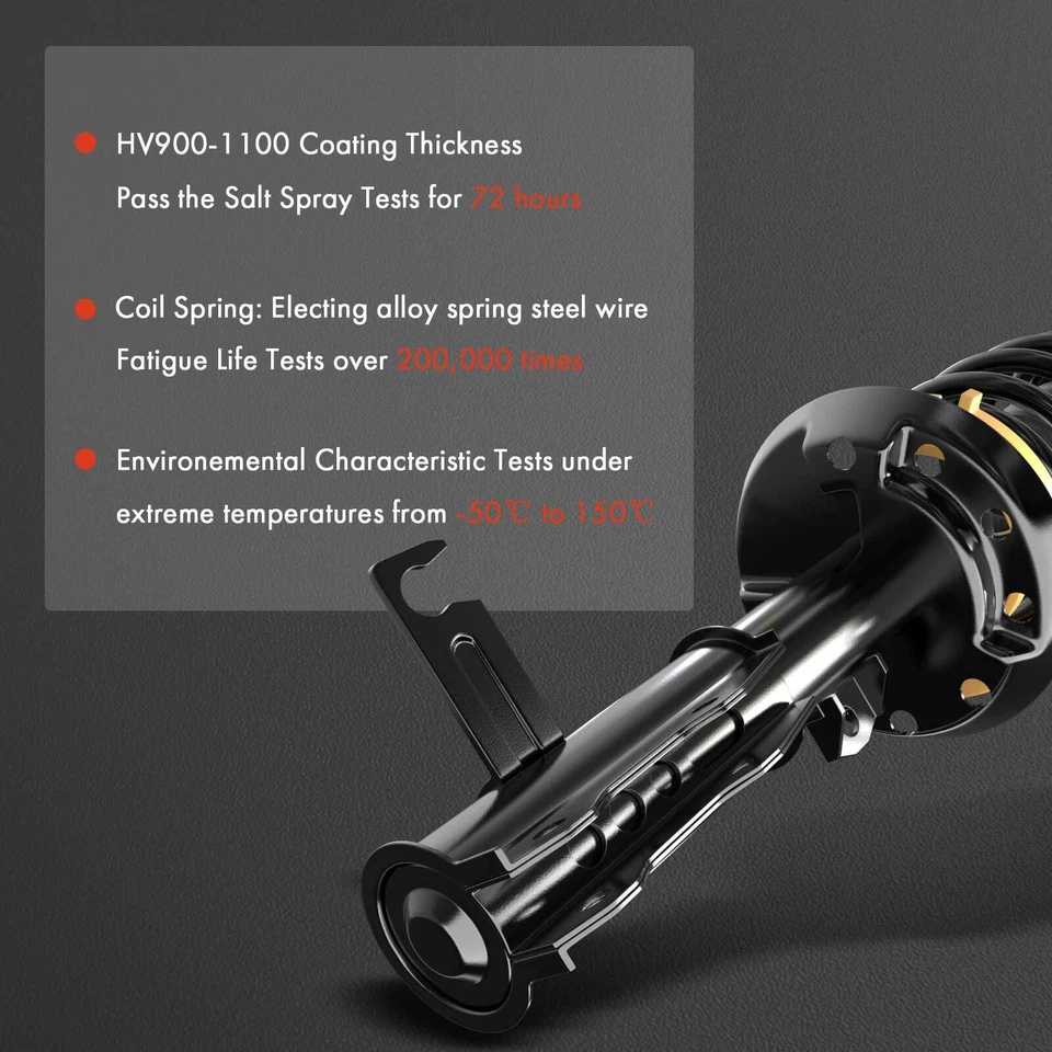 2x Conjunto completo de puntal delantero y resorte helicoidal para Mitsubishi Galant 2004-2009 Foto 4 de 4