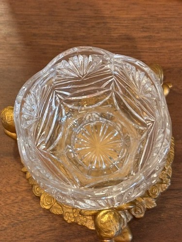 Vintage Angelic Elegant Cherub Crystal Candle Holder w/ Resin Gold Stand SOLID! - Picture 12 of 16
