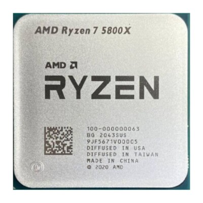 CPU AMD Ryzen 7 5800x AM4 CPU 8core 16thread AMD Ryzen 7 5800X 3.8-4.7GHz 8 Core 16 Thread Socket AM4