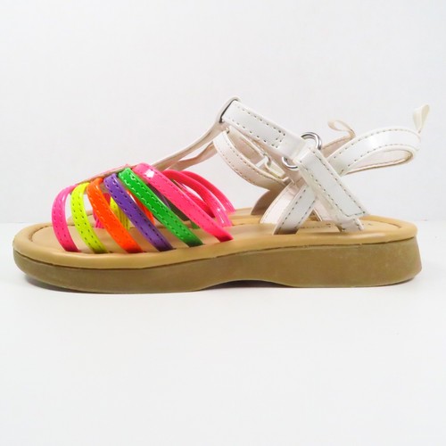 Sandalias Faded Glory en blanco/multicolor talla 8 (niño pequeño) - Imagen 5 de 11